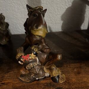 Montana Silver Smith, Elmer Horse Brown Horse Figurine with Boot